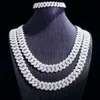 Модные ювелирные изделия в стиле хип-хоп из серебра 925 пробы с кубинской цепочкой Vvs круглое ожерелье из муассанита с 15 мм