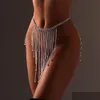 Cadenas del vientre Stonefans Sexy Crystal Borla Cintura Cadena Bikini Lencería Accesorios Verano Rave Body Vestido Joyería para mujeres Drop Deli DH4RE
