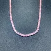 SGARIT Gioielli in argento placcato oro personalizzato all'ingrosso 3mm 10mm Catena cubana da tennis Gioielli in moissanite rosa