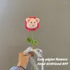 Decorative Flowers Pig Flower Artificial Crochet Flowerslovelyhand-Knitted Bouquet Fake Send Girlfriend Ie Creative Gift Decorations