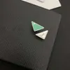 Brincos Top Quality Triangle Letter Stud Earring with Stamp Fashion Jewelry Accessories for Gift Party 4 Colors earrings