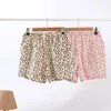 Shorts Femmes Coton Léopard Femmes Vintage Joggers Casual Taille Haute Été Tendre Streetwear Mujer Harajuku Vêtements Mode Quotidien