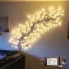 Décorations de Noël 144LEDS Romantique Fée Saule Vigne Lumière Chaîne Vacances Rotin Brindille Guirlande Lumière pour Année De Mariage Noël Saint Valentin Déco 231207