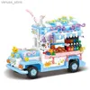 Blocchi Cibo Camion del ghiaccio Van Carrello Camper Candy Friends Set Costruzione Mini Block Kit Modello Mattoni Giocattoli per bambini Libro City Girls Club Park R231208