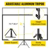 Projection Screens VEVOR 60 70 80 90 100 110 Inch Tripod Projector Screen W Stand 16 9 4K HD Portable Home Cinema for Indoor Outdoor Projection 231207