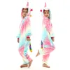 Salıncaklar kızlar kızlar panda dikiş kigurumi pijamalar çocuk çocuklar tek boynuzlu at totoro karikatür onesies hayvan pijamaları pijama anime kostüm 231208