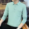 メンズTシャツ春の夏のブランドシャツ男性オリジナルの高級デザイナーソリッドコットンVネック長いストライプポケットトップL231208