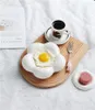 Plates Creative Ceramic Cloud Plate Sallad Dessert Dish Breakfast Poached Egg Steak Tray Funny Gift Flower Set CL90310