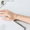 Chain ORSA JEWELS Fashion Lady Charms Infinity Armband met AAAA Kubieke Zirkoon Kristal Steen Bangle Armband Zilveren Sieraden Cadeau OSB54 YQ231208