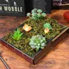 Dekorativa blommor 3 förpackningar Artificial Moss Loven Decoration Simulation Fake Green Plants Ornament för uteplats (cirka 150 g)