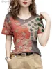 Dames T-shirt 4XL Dames Zomer Lente Blouses Shirts Lady Fashion Casual Korte Sle O-hals Pailletten Elasticiteit T-shirt Blusas Tops WY0730L231208