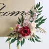 Decoratieve Bloemen Kransen Hemelsblauwe Kunstbloemen Wijnstok Bruiloft Boog Decoratie Thuis Bloemen Muur Decor Nep Bloem Ceremonie Welkom Teken Achtergrond Decor 231207