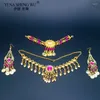 Stage Wear 2/3pcs Set Belly Dancing Accessories Women Dance Necklace Earrings Gold Silver Accessory Wholesale