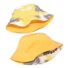 Beralar 2023 TIE-boya kova şapkası Erkekler Kadın Moda Çift Taraflı Havza Panama Panama Kadın Yaz Açık Boş Zaman Güneş Kapağı