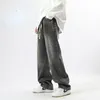 Mäns jeans högkvalitativa varumärke vårsträcka bomull elastisk midja streetwear design denim byxor korea casual byxor a36