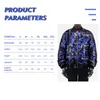 Men s Jackets Barry Wang Silk for Men Long Sleeve Gold Silver Blue Green Black Purple Red Streetwear Zip Up Coats Windbreaker Blazer 231208