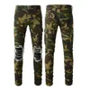 Herr jeans designer jeans 536 high street trendiga märke multi pocket lapp camo perforerad elastisk smal passform pants pu5t