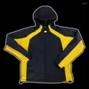 Herrjackor Deeptown Vintage Y2K Windbreaker Jacka Kvinnor Huva Zip-up överdimensionerad Streetwear Black Track Luxury Designer Clothing