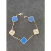 armband designer sieraden Mode Klassieke 4/Klavertje Vier Bedelarmbanden Bangle Chain 18K Gouden Agaat Shell Parelmoer voor Vrouwen Qtlw