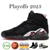 Med Box Jumpman 8 8s Playoff Mens Basketball Shoes Aqua Chrome South Beach Black Grey Ta Flight Trophy Black Samurai Raid Gunsmoke Sports Sneakers Trainers