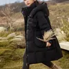 Manteau d'hiver en duvet de canard blanc pour filles, épais, Long et chaud, manteau bouffant, imperméable, parka à capuche, vêtements d'extérieur pour enfants, 231207