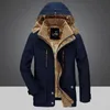 Men's Jackets 2023 winter cottonpadded men's medium and long plus fleece thickened clothes for young men leisure windproof 231207