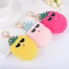 Keychains Fashion Cute Plush Fruit Key Chains Creative Glasses ananas CAR Keychain vrouwelijke tassen hangteken accessoires meisje cadeau2639