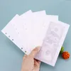 5pcs A6 노트북 분배기 페이지 방수 PVC 잎 문서 파일링 백을위한 폴더 폴더 폴더