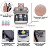 Diaper Bags Mommy Baby Bag Backpack Changing Pad Shade Mosquito Net Wet and Dry Carrying USB Charging Port Stroller Hanging Free 231207