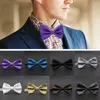 Cravates d'arc Vente 1PC Gentleman Hommes Classique Tuxedo Bowtie Cravate Pour La Fête De Mariage Cravate Noeud Garçons Mode 10 Couleurs Solides