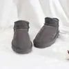 Snow Designer Slippers Kids Mini Children Winter Skids Ug Boot Fur Slipper Ankle Wool Australia Boots Size 21-35 S