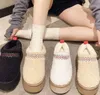 Slippers Slippers Chestnut Fur Slides Sherpa Fleece Fluffy Tazz Braid Grougs Gules Women Mini Platfor