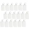 Porte-clés 100pcs Po Porte-clés Rectangle Transparent Vide Acrylique Insert Cadre Photo Porte-clés Porte-clés DIY Split Ring239k