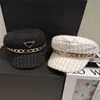 Newsboy chapéus designer outono e inverno indústria pesada marinha vento chapéu de lã feminino duro na moda versátil mostrar rosto pequeno b9jr