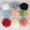 Fleurs décoratives 5 pièces 5.5CM Organza tissu Cored Rose artificielle gaze fleur tête de soie pour bricolage robe de mariée fête décorations pour la maison