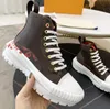 Squad Sneaker Boot Women Platform Cotton Canvas Calfskin Casual Shoes Designer Fashion Ladies High Top Sneakers Shoes Storlek 35-41