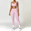 Active Set Women Tracksuit Yoga Set 2st Sportswear Workout Clothes Athletic Wear Gym Legging Fitness Bh Crop Top Long Sleeve Sports Suits