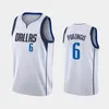 Dallas''mavericks''men Dwight Powell Luka Doncic Kristaps Porzingis Dirk Nowitzki White Custom Association Jersey