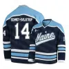 Eduards 34 Tralmaks Maine Black Bears College Hockey Jersey Adam Dawe Jacob Schmidt Svejstrup Mitchell Fossier Patrick Shea Ryan Smith Tim