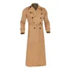 Trenchcoats voor heren, geweldig herenjack, dubbele rij knopen, epaulet, windjack, extra lange knopen, herenjas