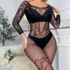 Sexig erotisk underkläder för damer kvinnor porr en bit hela kroppsstrumpor fancy bodysuit xxx öppen gren transparent underkläder