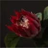 Dekorativa blommor kransar lyxiga stora Afrika protea cynaroides kung av konstgjorda blommor falska flores för hemdekoration krans växter blommor 231207