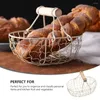 Dinnerware Sets Storage Basket Vintage Metal Organizer With Handle Kitchen Bread Fruit Holder Table Bin