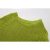 Casual Dresses YENKYE Sexy Women Green Knit Maxi Dress Long Sleeve O Neck Female Autumn Winter Slim Sweater Party Vestidos