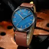 Armbandsur Curren Man Watches Fashion Business Quartz armbandsur med läder klassisk avslappnad manlig klocka svart enkel klocka 231207