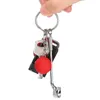 Keychains Lanyards 12Pcs Golf Ball Club Key Chain Lightweight Backpack Pendant Car Keychain Fashion Split Keyring Car Key Holder 231208
