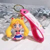 Dekompressionsspielzeug Junges Mädchen Schlüsselanhänger Katze Actionfigur Modell PVC Cartoon Tasche Puppe Anhänger Spielzeug Geschenk