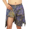 Men's Shorts High Split Ice Silk Satin Glossy Male Plus Size Casual Sleeping Bottoms