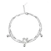 Bracelets de charme S925 Argent Plaqué Gland Perle Ronde Perle Bracelet Pour Femmes Élégant Parti Bijoux Cadeau E2193