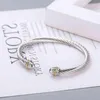 Designer Bracelets Jewelry Twisted Wire Bracelet Charm Bangle Gold Sliver Round Head Bracelets Women Fashion Versatile Platinum Plated Ogur